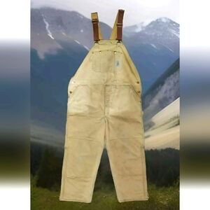 Carhartt Bibs Men's Overalls Double Knee, Work wear, Insulated Vintage